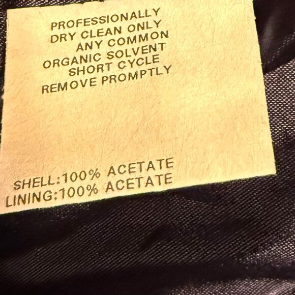 Scott McClintock Millennium 2000 Navy Blue Acetate Maxi Skirt Size 12 Made In US - Picture 2 of 10